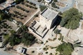 Aerial drone view of Kolossi castle fort landmark . Cyprus historical ancient places.