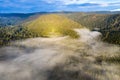 Aerial drone view of mist and clouds Royalty Free Stock Photo