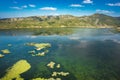 Aerial drone view of National Park - Hutovo Blato, Bosnia and Herzegovina Royalty Free Stock Photo