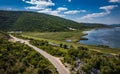 Aerial drone view of National Park - Hutovo Blato, Bosnia and Herzegovina Royalty Free Stock Photo