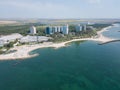 Aerial Drone View Of Neptun-Olimp Resort On The Black Sea In Romania