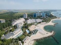 Aerial Drone View Of Neptun-Olimp Resort On The Black Sea In Romania