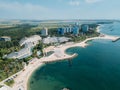 Aerial Drone View Of Neptun-Olimp Resort On The Black Sea In Romania