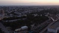 Aerial drone view of Odesa city during blackout.