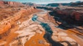 Aerial Drone View of Paria River Canyon in Utah