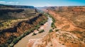 Aerial Drone View of Paria River Canyon in Utah