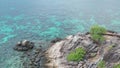 Aerial view rocky part of amazing Koh Kra island in Thailand