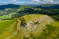 Aerial view of Crickhowell and surroundings