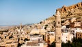 Aerial drone view to the streets of the old city Mardin, Mesopotamia, Turkey