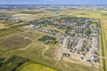 Aerial Drone View of the town of Dalmeny Saskatchewan Royalty Free Stock Photo