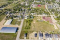 Aerial Drone View of the town of Dalmeny Saskatchewan Royalty Free Stock Photo