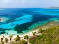 Top view of Tobago cays Royalty Free Stock Photo