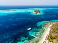 Top view of Tobago cays Royalty Free Stock Photo