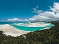 Aerial Drone view of Whitehaven Beach in the Whitsundays, Queensland, Australia Royalty Free Stock Photo