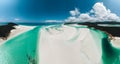 Aerial Drone view of Whitehaven Beach in the Whitsundays, Queensland, Australia Royalty Free Stock Photo