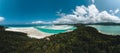 Aerial Drone view of Whitehaven Beach in the Whitsundays, Queensland, Australia Royalty Free Stock Photo