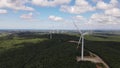 Aerial Drone Wind Turbine Ecological Green Energy