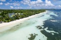 Aerial of Dumaluan Beach during a weekday in the island of Panglao, Philippines