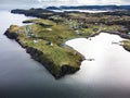 Aerial East Coast and Skerwink trail near Port Rexton Newfoundland Canada Royalty Free Stock Photo