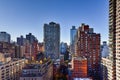 Aerial of East Side of Manhattan Royalty Free Stock Photo