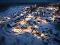 Aerial Enchantment: Time-Lapsed Christmas Village