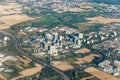 Aerial of Eschborn, Germany with skyscraper Royalty Free Stock Photo