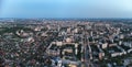 Aerial evening Kharkiv city center, Nauky street Royalty Free Stock Photo