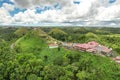Aerial of the famous Chocolate Hills Complex in Carmen, Bohol, Philippines