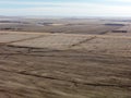Aerial farm land in southern Manitoba