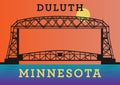 Aerial Ferry Bridge on Duluth Royalty Free Stock Photo