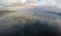 Aerial: Fish Farm On Beautiful Taal Lake Royalty Free Stock Photo