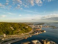 Aerial fjord landscape Oslo Norway