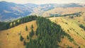 Aerial Flight in Carpathian mountains Royalty Free Stock Photo