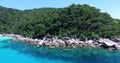 Aerial fly in of Perhentian island