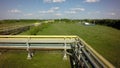 AERIAL: fly on Pipeline transportation equipment