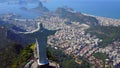 Aerial Footage of Christ the Redeemer in Rio de Janeiro, Brazil