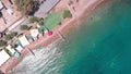 Aerial footage of Empty Beach and sea