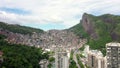 Aerial footage of favela da Rocinha, the Biggest Slum in Latin America.