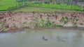 Aerial footage, Impact of soil erosion and silting of the Saddang River