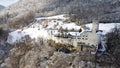 Aerial footage of Neu-Bechburg Castle, Oensingen, Switzerland