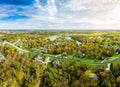 Rural neighborhood in fall