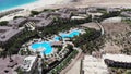 Aerial footage showing the wonderful Hotel Riu Palace Cabo Verde & Hotel Riu Funana, showing the Hotels