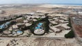 Aerial footage showing the wonderful Hotel Riu Palace Cabo Verde & Hotel Riu Funana, showing the Hotels rooms and Swimming Pools