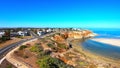 Aerial footage of the South Australian Southport Onkaparinga River estuary.