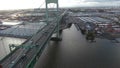 Aerial Footage Walt Whitman Bridge NJ PA