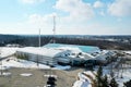 Aerial of the Fort Erie Leisureplex in Fort Erie, Canada Royalty Free Stock Photo