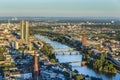 Aerial of Frankfurt with ECB Royalty Free Stock Photo