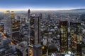 Aerial of Frankfurt by night Royalty Free Stock Photo