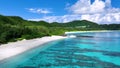 Aerial Furuzamami Beach on Zamami island, Kerama, Close to Naha Okinawa, Japan