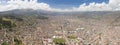 Aerial general view of Cusco city at daylight.